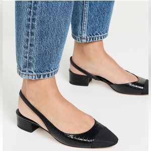 Veronica Beard
Cecile 25MM Embossed Leather Slingback Pumps black /size 7.5